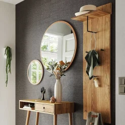 42x135x20 Massivholz Garderobe Paneel aus Eiche - Kopiana