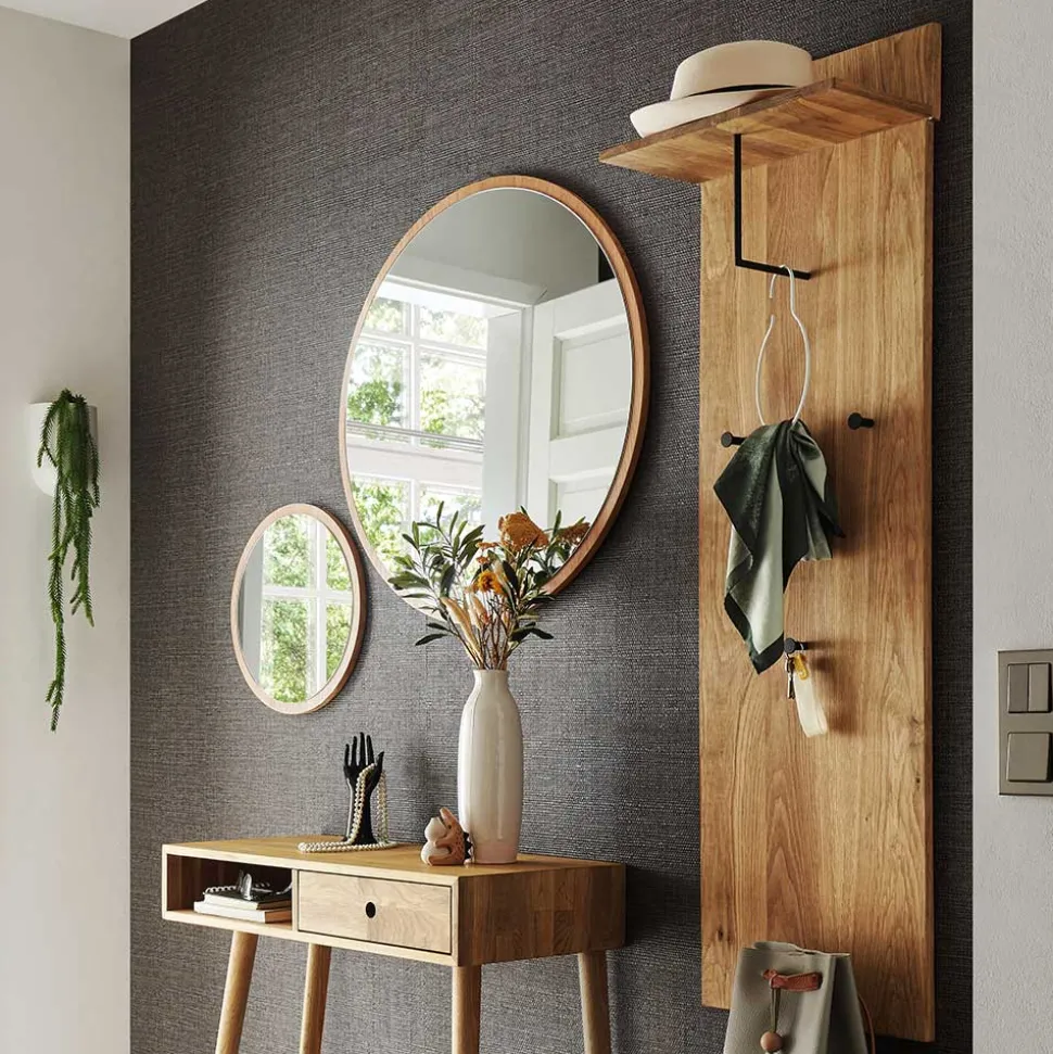 42x135x20 Massivholz Garderobe Paneel aus Eiche - Kopiana