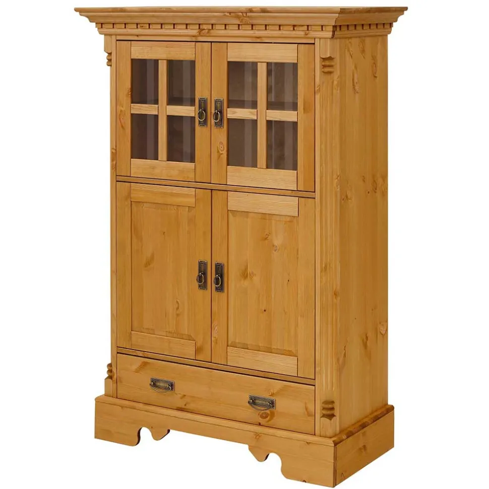 100x147x45 Massivholz Highboard im Landhaus Stil - Fausanda