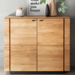 97x86x42 Massivholz Kommode mit zwei Türen - Emelyas