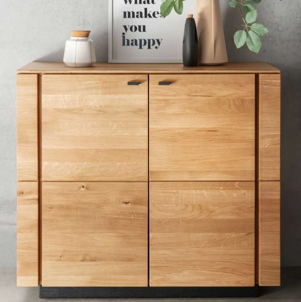 97x86x42 Massivholz Kommode mit zwei Türen - Emelyas