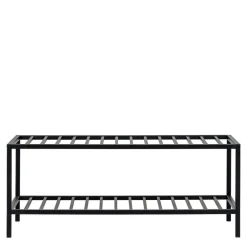 79x32x34 Metall Schuhbank in Schwarz - Esbessa
