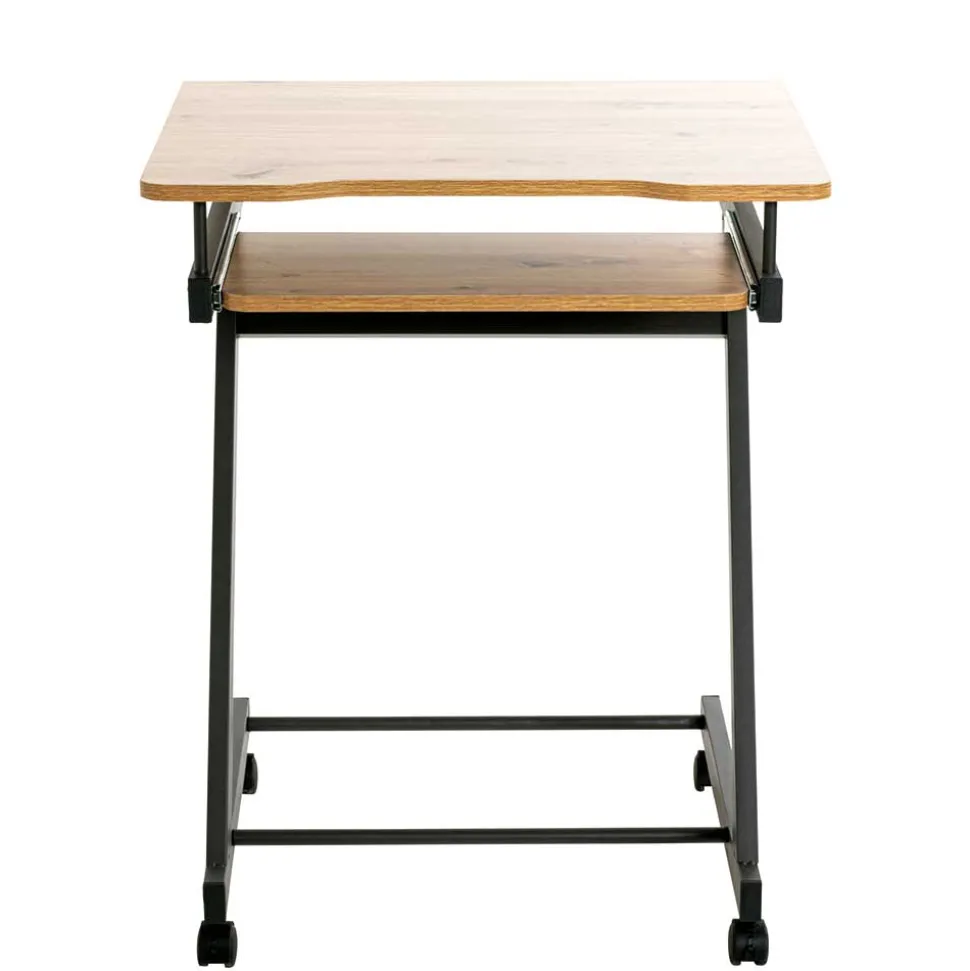 60x75x49 Mobiler Computertisch in Eiche Optik - Matanzas