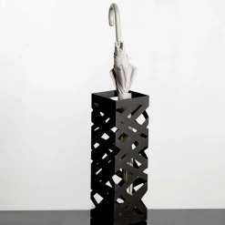 16x48x16 Moderner Schirmständer in Schwarz - Rigunac