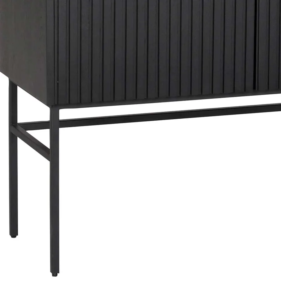100x140x40 Modernes Highboard in Schwarz - Gragano