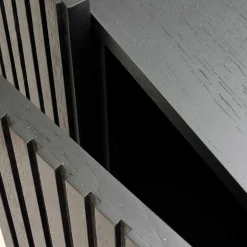 100x140x40 Modernes Highboard in Schwarz - Gragano