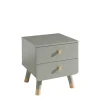 44x46x40 Nachtkommode in Graugrün & Gold - Ofmany