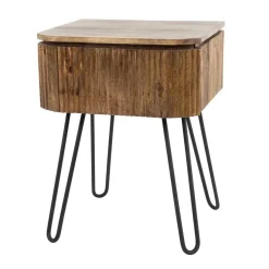 45x60x40 Nachtkommode in Holz Sandfarben - Pysero