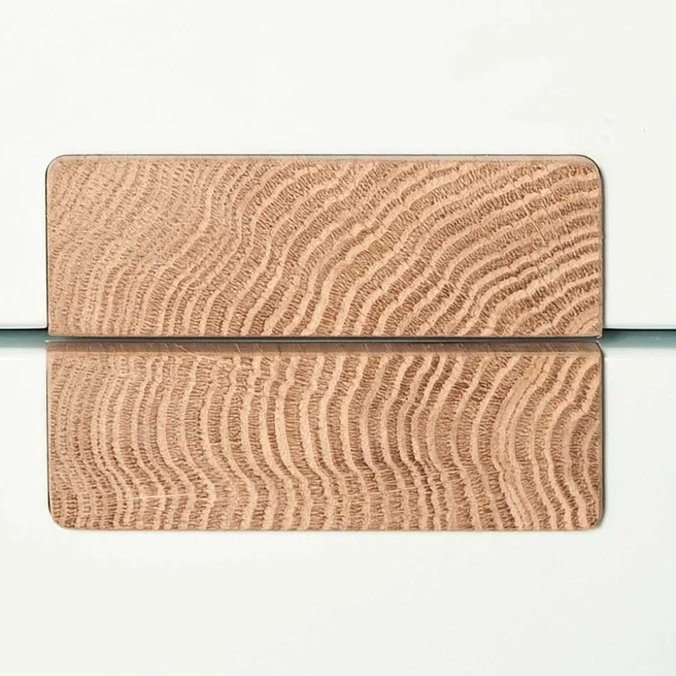 40x50x40 Nachtkommode in Weiß & Eiche - Julecas