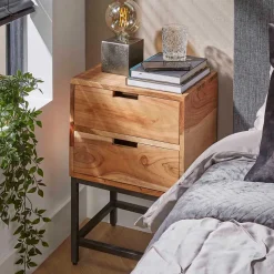 40x60x30 Nachtkommode mit Metallgestell - Babra