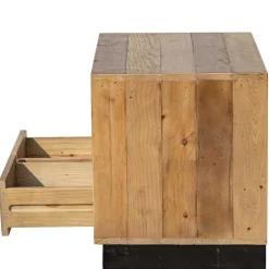 45x50x45 Nachttisch aus Recyclingholz - Dulcinus