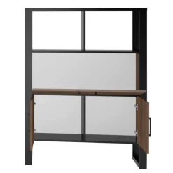 101x134x39 Offener Schrank in Nussbaum NB - Dudleys