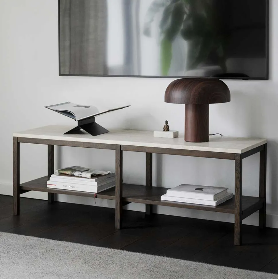 140x45x40 Offenes Regal in Beige Travertin - Calumha