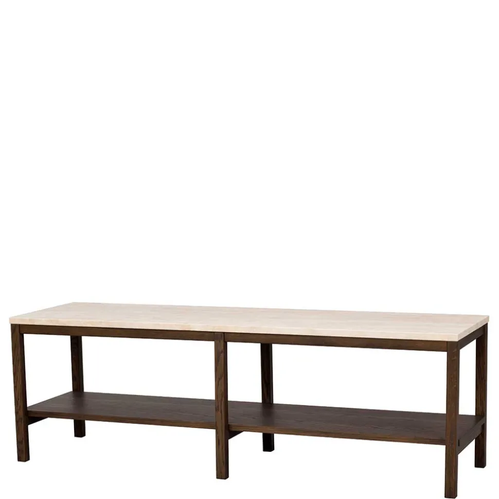 140x45x40 Offenes Regal in Beige Travertin - Calumha