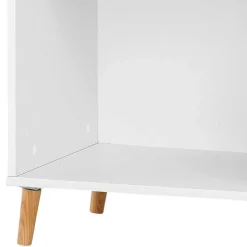 51x93x41 Ordnerregal in Weiß mit Eiche Füßen - Obtin