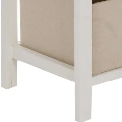 38x57x28 Paulownia Kommode in Weiß & Braun - Amare