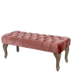 100x40x42 Polsterbank in Rosa Samt - Fregato