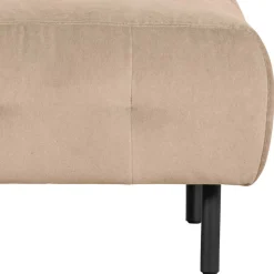 90x45x90 Polsterhocker in Cremefarben - Leoniara