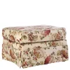 74x52x60 Polsterhocker mit Blumen Stoff - Kammas