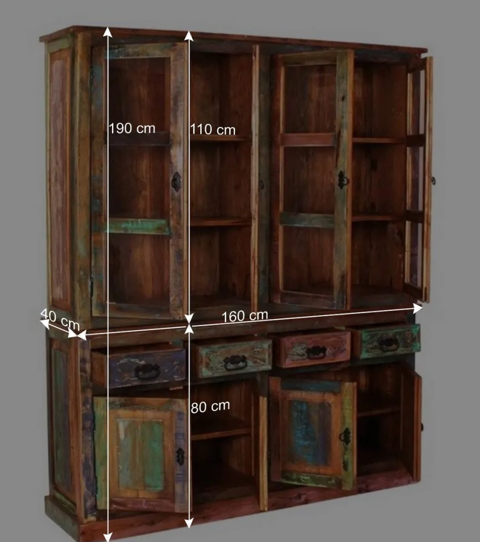 160x190x40 Recyclingholz Anrichte im Shabby Chic - Jamaica