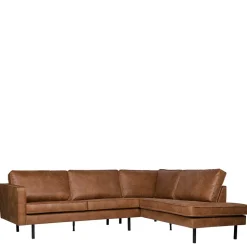 266x85x213 Recyclingleder Ecksofa in Cognac Braun - Huropa