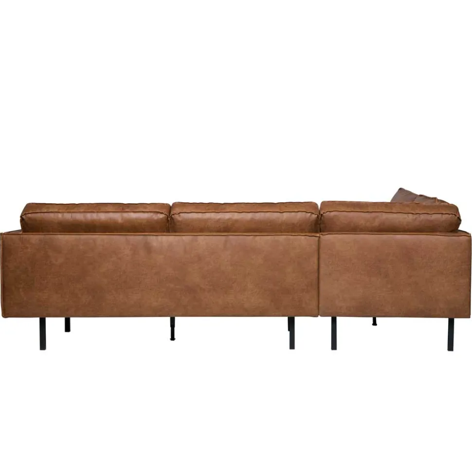 266x85x213 Recyclingleder Ecksofa in Cognac Braun - Huropa