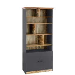 80x182x40 Regal in Holz verwittert - Guerrero