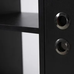 73x154x44 Regal in Schwarz & Pinie - Montpa