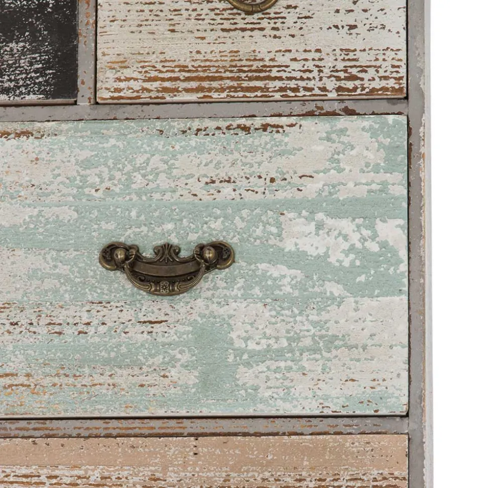 58x69x15 Regal mit 7 Schubladen & 3 Haken - Jaypur