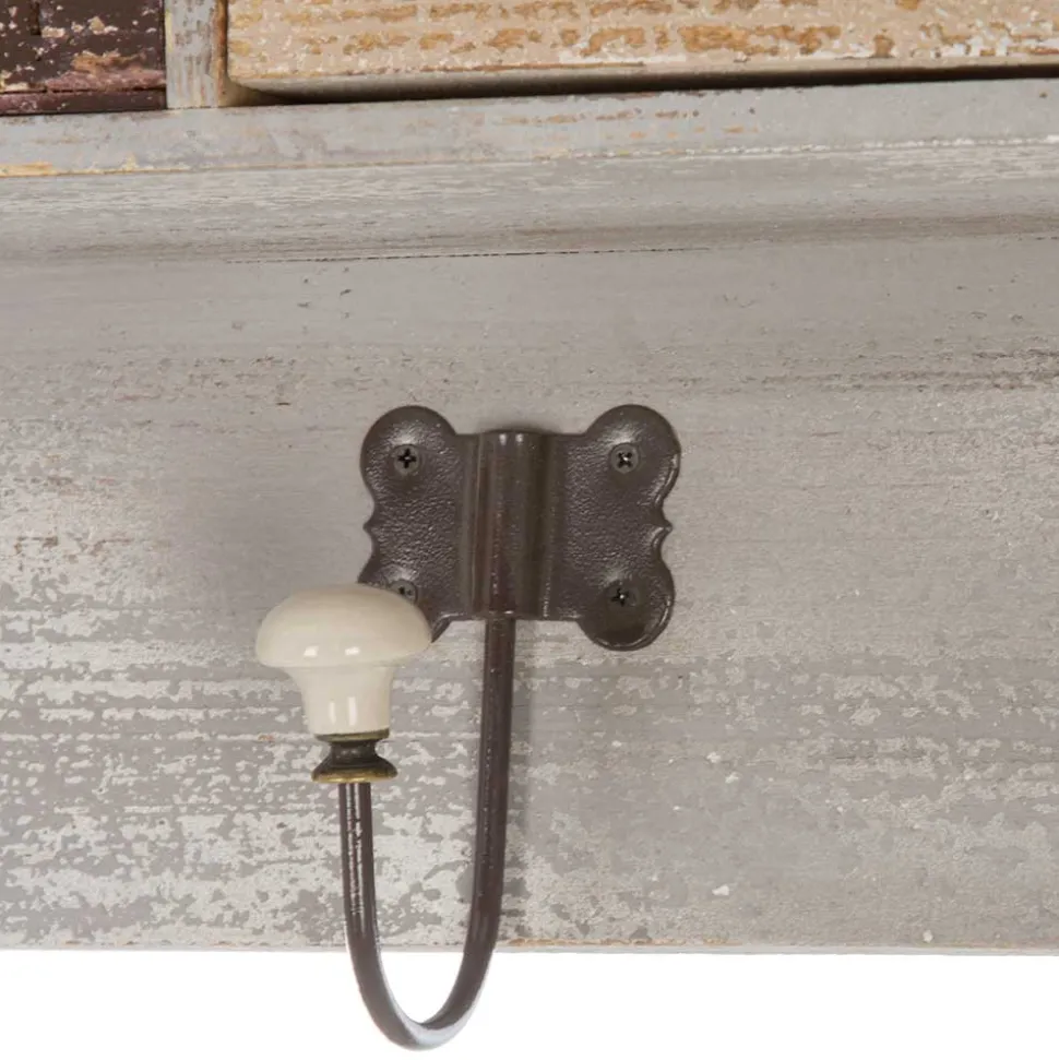 58x69x15 Regal mit 7 Schubladen & 3 Haken - Jaypur