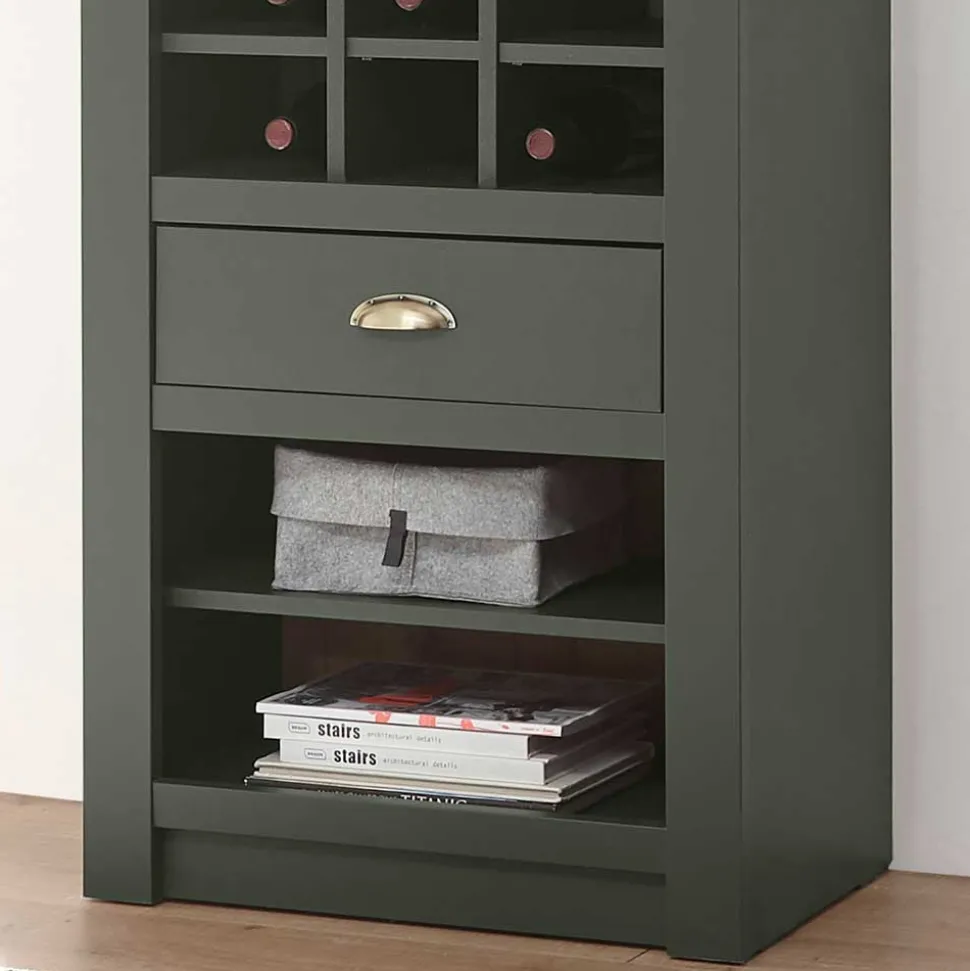 68x207x45 Regal mit Schublade & 11 Fächern - Eylan