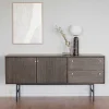 160x75x42 Retro Design Sideboard in Eiche dunkel - Cuzliav