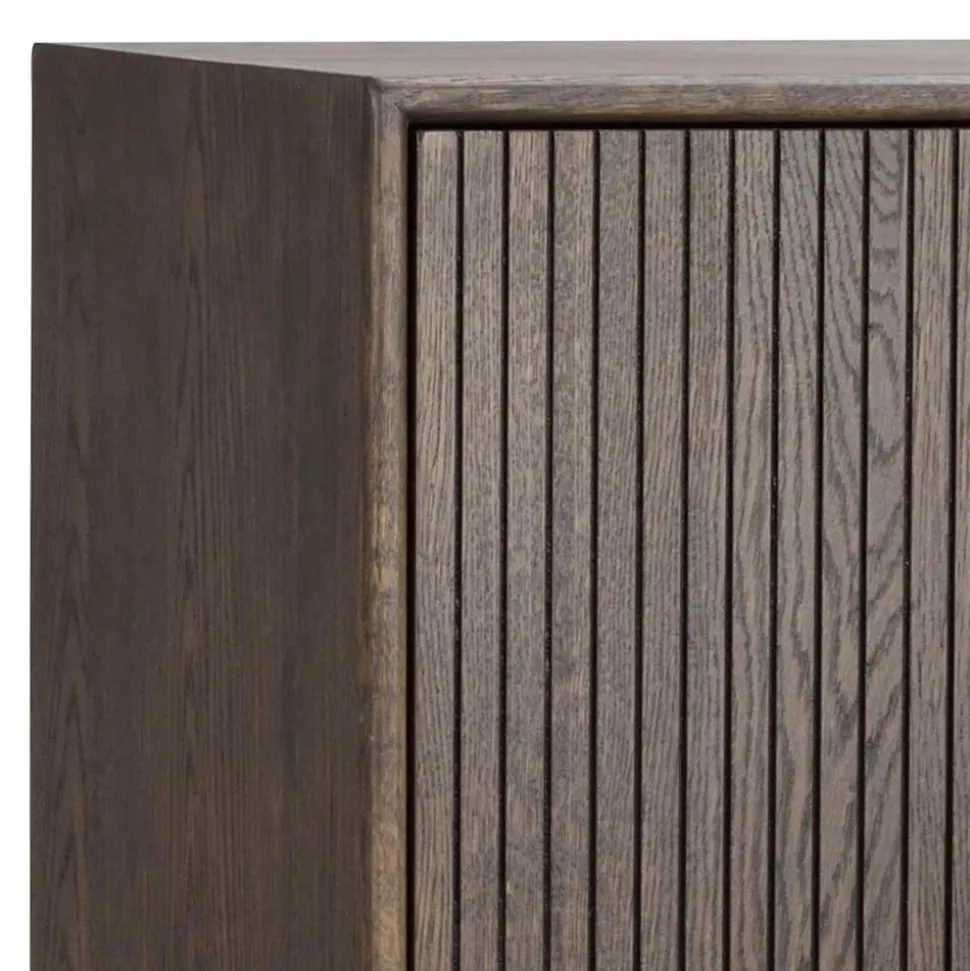 160x75x42 Retro Design Sideboard in Eiche dunkel - Cuzliav