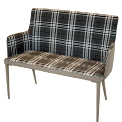 100x90x52 Retro Esszimmerbank in Kariert - Rave