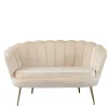 136x78x76 Retro Sofa im Muschel Design - Abboras