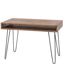 110x76x60 Retrodesign Schreibtisch aus Sheesham Holz - Seriacus