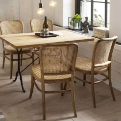 44x93x53 Retrostuhl aus Teakholz - Adne