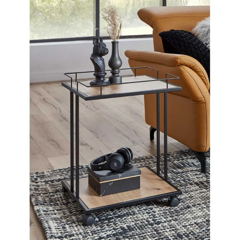 45x60x45 Rollbarer Beistelltisch quadratisch - Jonida