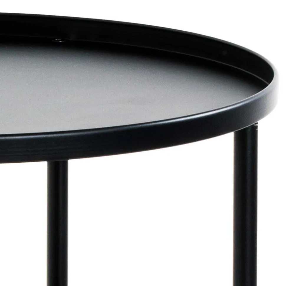 45x75x45 Runder Barwagen aus Metall - Stokes