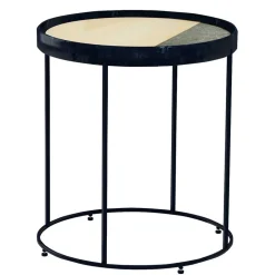 40x47x40 Runder Couchtisch mit Bügelgestell - Kontrada