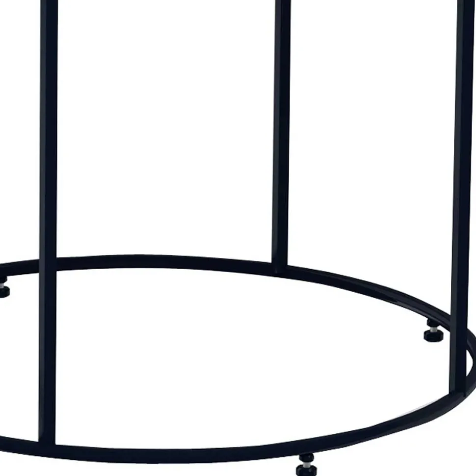 40x47x40 Runder Couchtisch mit Bügelgestell - Kontrada