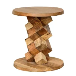 40x45x40 runder Designtisch aus Massivholz - Sanyra