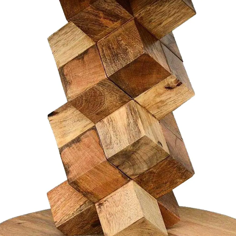 40x45x40 runder Designtisch aus Massivholz - Sanyra