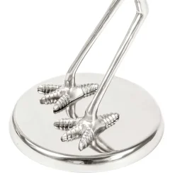 40x58x40 runder Glas Tisch mit Vogel Säulenfuß - Prasido