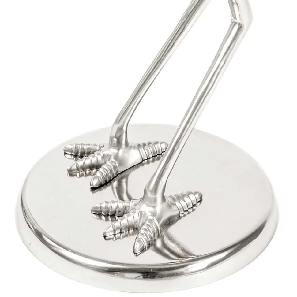 40x58x40 runder Glas Tisch mit Vogel Säulenfuß - Prasido