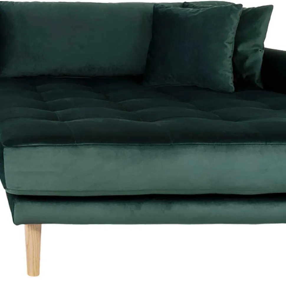 290x76x170 Samt Ecksofa im Skandi Design - Bonisa