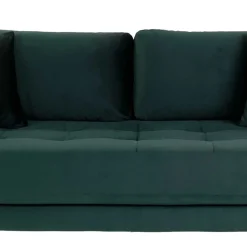 180x76x93 Samt Wohnzimmercouch in Dunkelgrün - Secilia