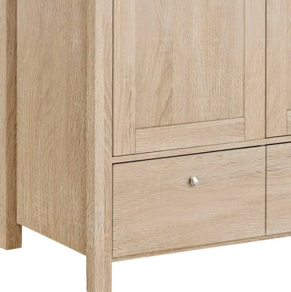 100x180x55 Schlafzimmerschrank mit Schubladen & Türen - Restania