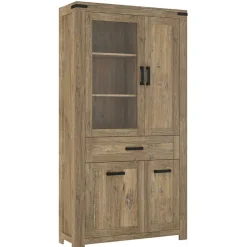 110x200x40 Schrank in Eiche Dunkel - Yoziska