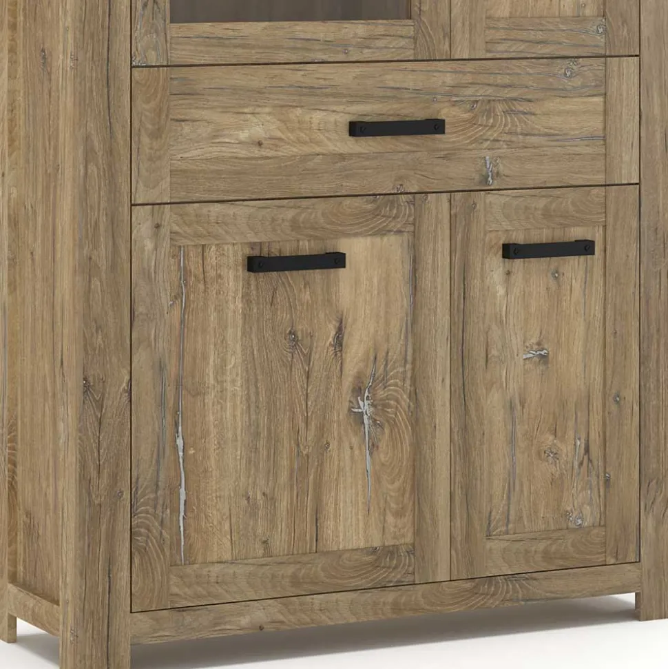 110x200x40 Schrank in Eiche Dunkel - Yoziska